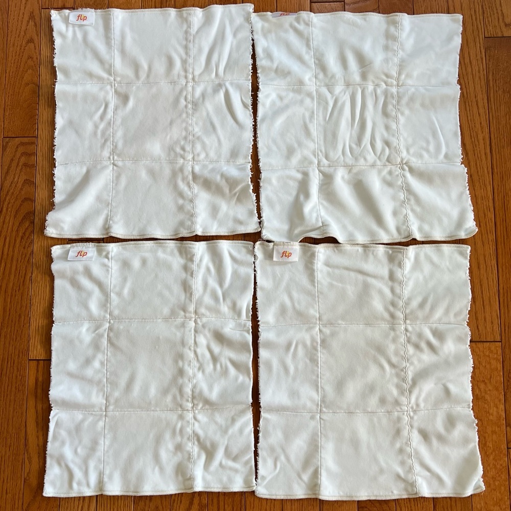 6 Flip Night Time Organic Cotton Inserts